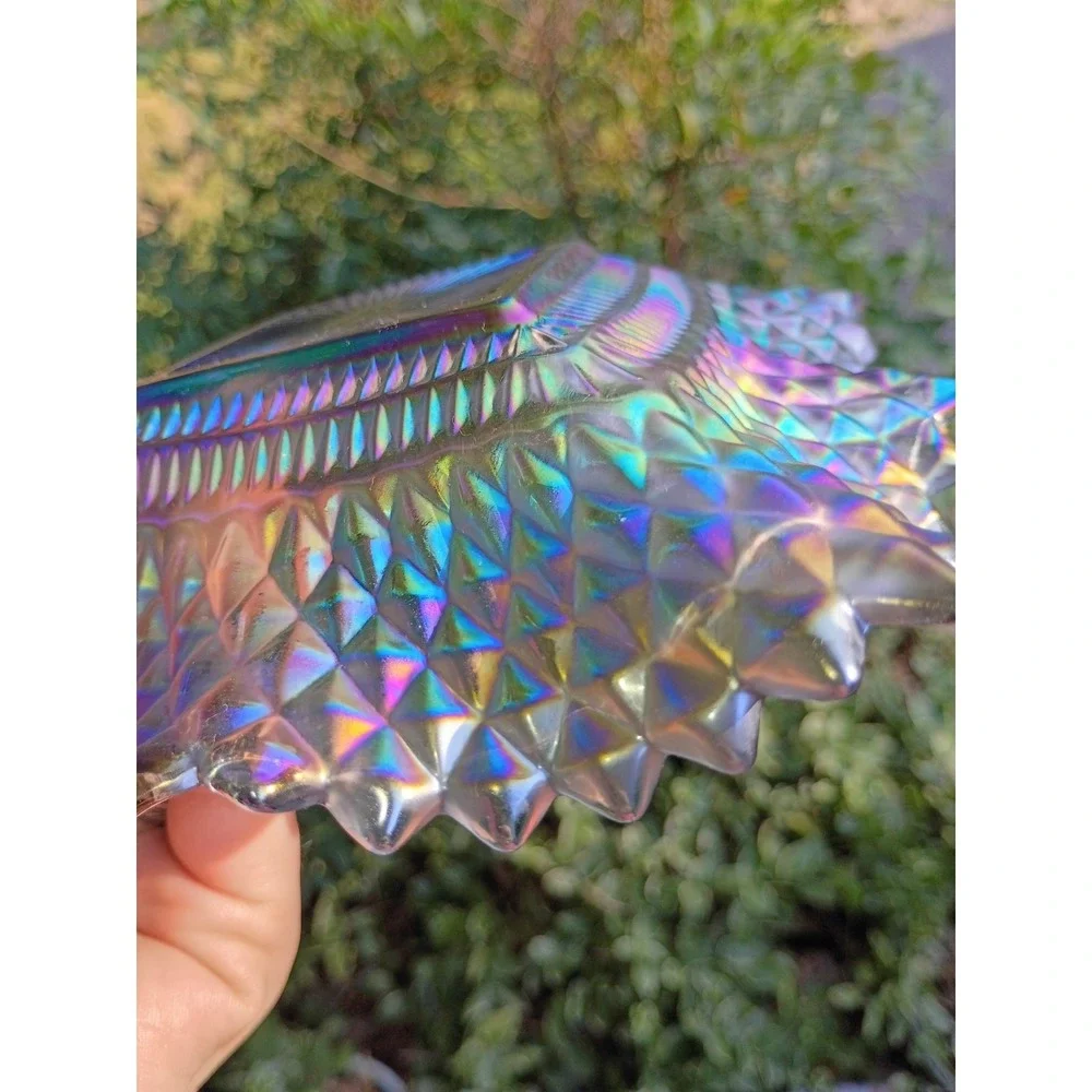 Indiana Glass Diamond Point Square Candy Dish 7